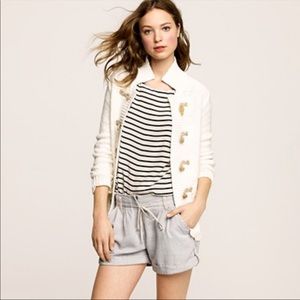 Jcrew Crosswalk Lightweight Linen Shorts in Graphite Light Gray Size 0